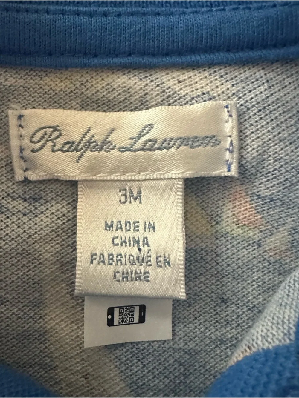 Ralph Lauren 3 Months Baby Boy Blue Sailboat Print Polo Shirt